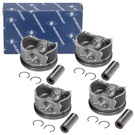 4x KOLBENSCHMIDT 40085600 Kolben f&uuml;r BMW E81/82/87/88 E90/91/92/93 N46 B20B 11257562451