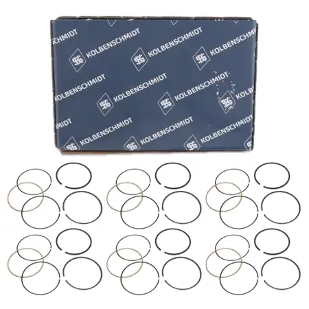 6x KOLBENSCHMIDT 800001911000 Kolbenringsatz f&uuml;r BMW 3er E30 5er E34 M20 B25 11251713192