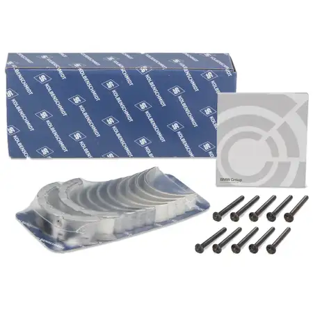 KOLBENSCHMIDT Kurbelwellenlagersatz + 10x ORIGINAL Schrauben f&uuml;r BMW MINI N47