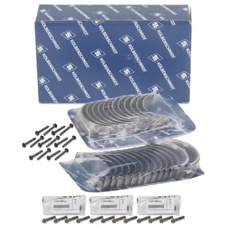 KOLBENSCHMIDT Kurbelwellen + Pleuellagersatz + ORIGINAL Schrauben f&uuml;r BMW 3er 5er 7er M57