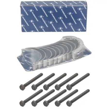 KOLBENSCHMIDT Crankshaft Bearing Kit + 10 Original Bolts for BMW N42, N43, N45, N46