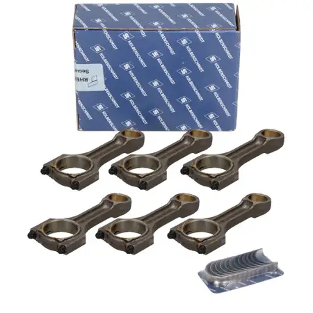 6x KOLBENSCHMIDT Pleuel + Lagersatz f&uuml;r BMW E90-E93 F30-34 G20/21 F10/11 G30/31 N57 B57