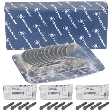 KOLBENSCHMIDT Pleuellager Satz + 12x ORIGINAL Schrauben f&uuml;r BMW E90-93 E60/61 X3-6 M57