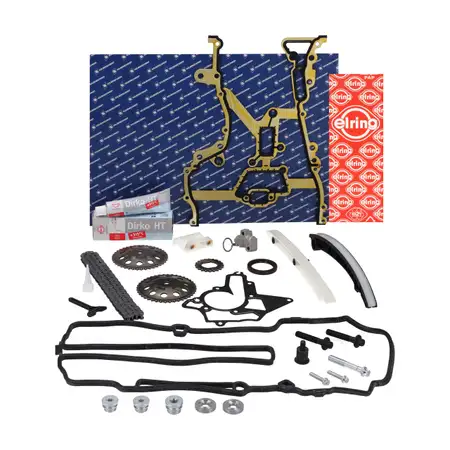 KOLBENSCHMIDT Steuerkettensatz + ELRING Dichtungen f&uuml;r OPEL Astra J Zafira C 1.2 1.4