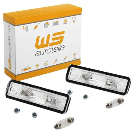 2x Kennzeichenleuchte + Gl&uuml;hlampen C5W f&uuml;r OPEL ASTRA F G OMEGA VECTRA B ZAFIRA