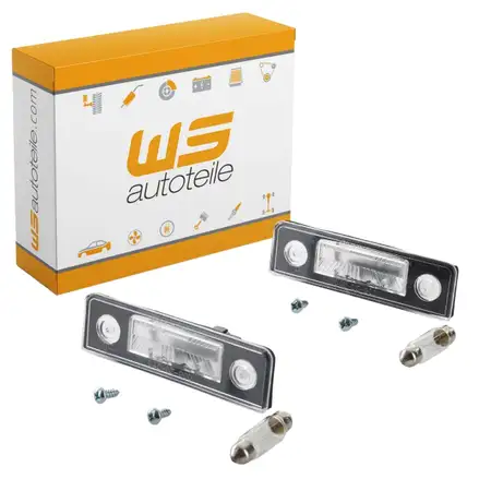 2x License Plate Light + Bulb for SKODA Octavia II 1Z Roomster 5J through September 2008