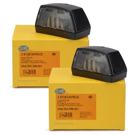 2x HELLA Kennzeichenleuchte f&uuml;r MERCEDES-BENZ T2/L Vario VW LT 1 Transporter T4 Pritsche