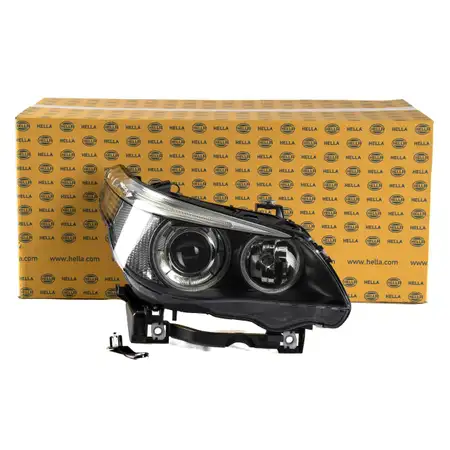 HELLA BI-XENON Hauptscheinwerfer + Stellmotor f&uuml;r BMW 5er E60 E61 bis 02.2005 rechts