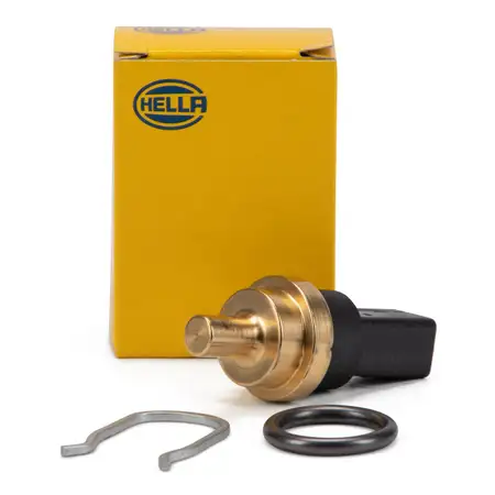 HELLA Temperaturgeber + Dichtring + Feder f&uuml;r VW Golf 4 5 6 7 8 Passat Polo A3 06A919501A