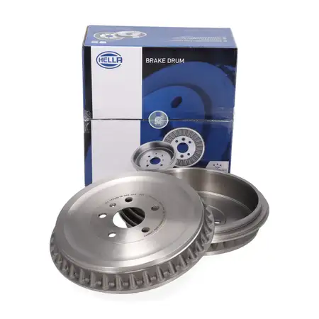 HELLA / PAGID Bremstrommeln &Oslash; 334mm f&uuml;r VW ID.3-7 AUDI Q4 CUPRA Born hinten 1EA609617D