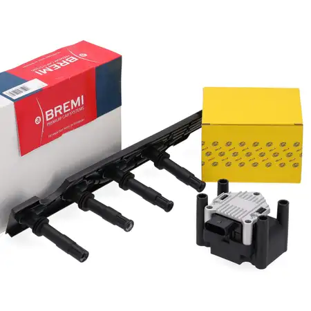 HELLA Z&uuml;ndspule + BREMI Kabelsatz f&uuml;r VW Golf 4 Lupo Polo 6N2 9N Fabia 1 1 1.4/1.6 16V