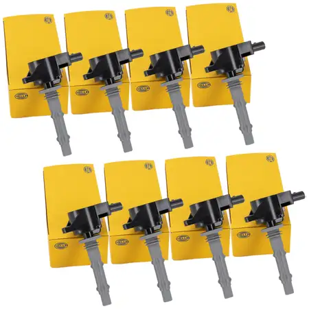 8x HELLA Ignition Coils for MERCEDES W211, W212, C209, A209, C219, X164, W164, W251, W221, R230, M273