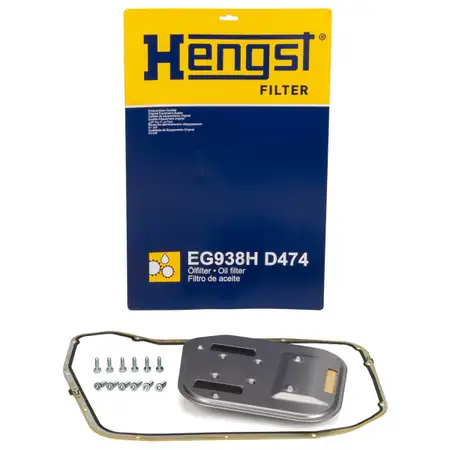 HENGST Getriebefilter + Dichtung f&uuml;r AUDI A4 B8 A5 8T 2.0 A6 C7 8RB 2.0 3.0 TDI 0BK398009A