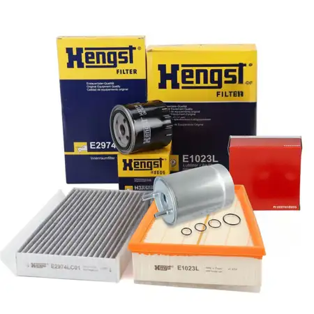 HENGST Filterset Filterpaket 4-tlg f&uuml;r RENAULT Megane 3 1.9 dCi 131 PS