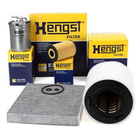 HENGST 4-Piece Filter Kit for AUDI A1 8X 1.6 TDI 90/105 hp (model year 2012 and later)