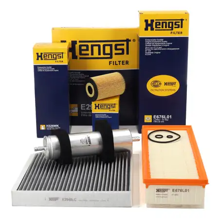 HENGST Filterset Filterpaket 4-tlg f&uuml;r AUDI A4 B8 A5 8T 8F Q5 8RB 2.0 TDI 120-177 PS