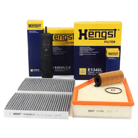 HENGST 4-Piece Filter Kit for BMW 5 Series G30, G31; 6 Series G32; 7 Series G11, G12; X5 G05; B47