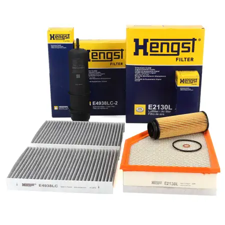 HENGST 4-Piece Filter Set for BMW 5 Series G30, G31; 7 Series G11, G12; X5 G05; X6 G06; X7 G07; xDriveM50d B57