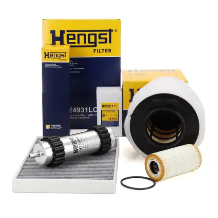 HENGST Filterset Filterpaket 4-tlg f&uuml;r AUDI S4 (B9) S5 (F5) SQ5 (FY) TDI 341/347 PS