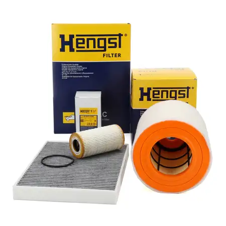 HENGST Filterset 3-tlg f&uuml;r AUDI A6 S6 (C8) A7 S7 (4K) 45 TDI Mild Hybrid quattro