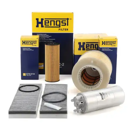 HENGST Filterset 4-tlg f&uuml;r AUDI A6 (4F C6) 2.7/3.0 TDI bis Fgst. 4F8112223/4F8Y000168