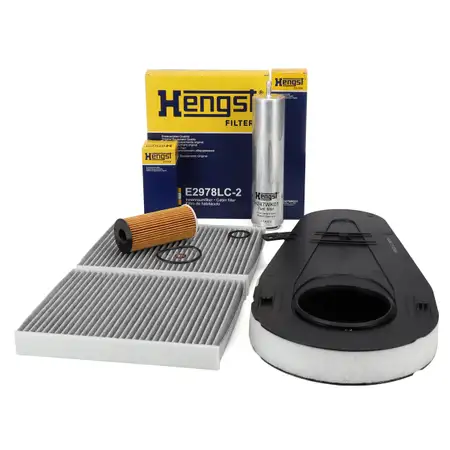 HENGST Filterset Filterpaket 4-tlg f&uuml;r BMW 5er F10 F11 F07 518-535d 7er F01 740d N47 N57