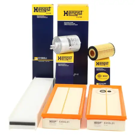 HENGST Filter Set, 4-Piece Filter Kit for Mercedes-Benz SL R129 280, 320, 500, M112, M113