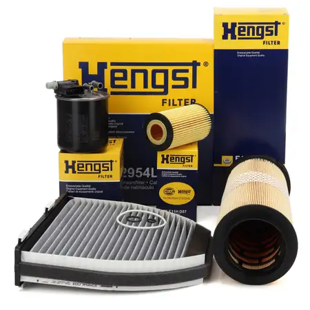 HENGST Filterset 4-tlg f&uuml;r MERCEDES C-Klasse W204 S204 C200CDI C220CDI 136/170 PS OM646