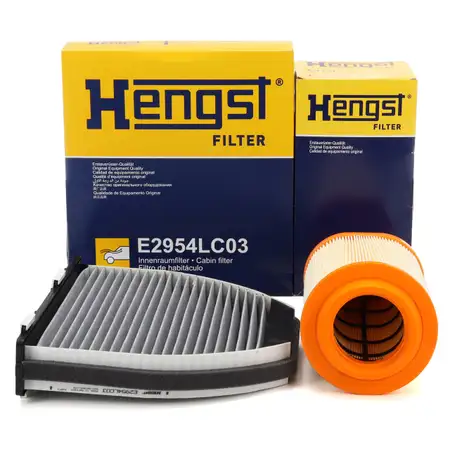 HENGST Innenraumfilter + Luftfilter f&uuml;r MERCEDES W204 C180/200 Kompressor E200NGT M271