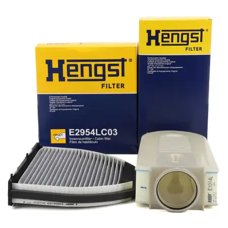 HENGST Innenraum + Luftfilter f&uuml;r MERCEDES W204 S204 C204 C/X218 W212 S212 C/A207 OM651
