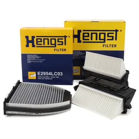 HENGST Innenraumfilter + 2x Luftfilter f&uuml;r MERCEDES W204 S204 C/X218 W212 S212 X204 OM642