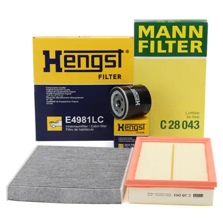 HENGST Filterset f&uuml;r VW Polo 6 T-Cross A1 GB Arona Ibiza 5 Kamiq Scala 1.0/1.5 TSI 65-150