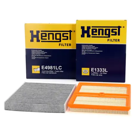 HENGST Innenraum + Luftfilter f&uuml;r VW Polo 6 T-Cross A1 Arona Ibiza 5 Kamiq Scala 1.0 TSI