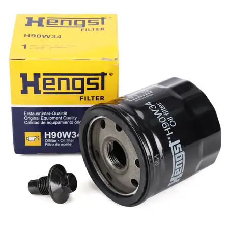 HENGST H90W34 Oil Filter + Screw for FORD Focus 4, Galaxy, Kuga 3, S-Max 2.0 EcoBlue