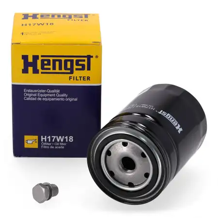 HENGST H17W18 &Ouml;lfilter + N90813202 Schraube f&uuml;r VW Passat B5 A4 B5 A6 C5 1.9 TDI 90/110 PS