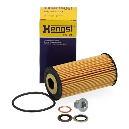 HENGST E212HD231 &Ouml;lfilter + Schraube f&uuml;r FIAT MERCEDES NISSAN OPEL RENAULT 1.6-2.3 DIESEL