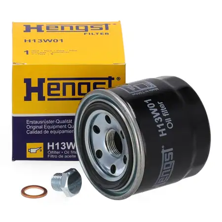 HENGST H13W01 &Ouml;lfilter + Schraube f&uuml;r MAZDA 323 3 BK BL 626 6 GG GH GY CX-7 MPV 2 Premancy