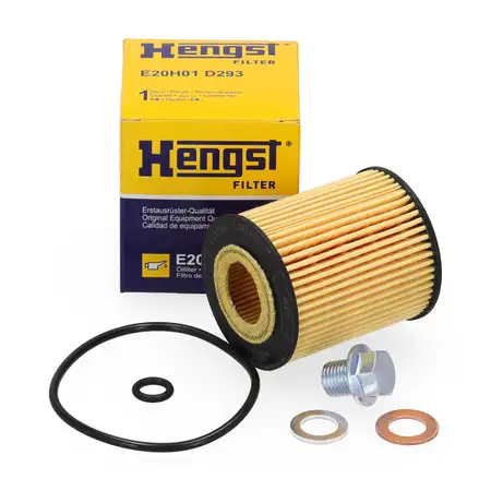 HENGST E20H01D293 &Ouml;lfilter + Schraube f&uuml;r MAZDA 3 (BK) 6 (GG GH GY) CX-7 (ER) 1.8 2.0 2.3