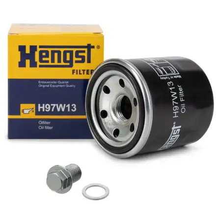 HENGST H97W13 &Ouml;lfilter + Schraube f&uuml;r OPEL Agila B SUZUI Alto 7 Splash Swift 4 1.0 1.2