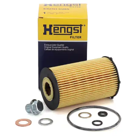 HENGST E825HD265 &Ouml;lfilter + Schraube f&uuml;r HYUNDAI i10 i20 i30 i40 KIA Cee'D Rio Sorento