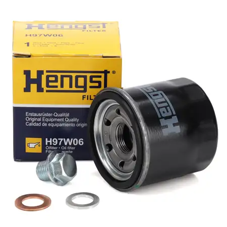 HENGST H97W06 &Ouml;lfilter + Schraube f&uuml;r HYUNDAI Kona i10 i20 KIA Cee'D Picanto Rio Stonic