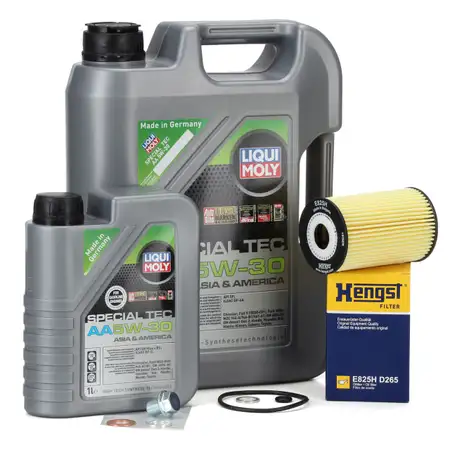 6L LIQUI MOLY Motor&ouml;l SPECIAL TEC AA 5W30 + HENGST &Ouml;lfilter f&uuml;r HYUNDAI KIA 1.4-1.6 CRDi