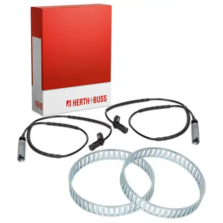 2x HERTH+BUSS ABS Sensor Raddrehzahl + Sensorring f&uuml;r BMW E81-E88 3er E90-E93 hinten