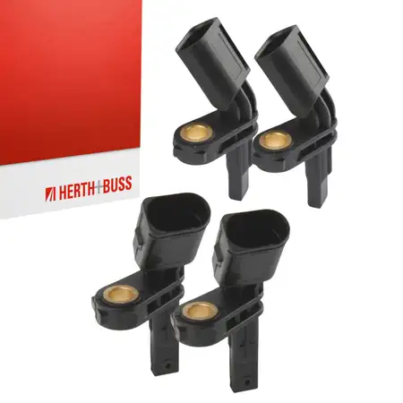 4x HERTH+BUSS ABS Sensor Raddrehzahl f&uuml;r VW Golf 5 6 7 Passat Tiguan Allrad vorne + hinten