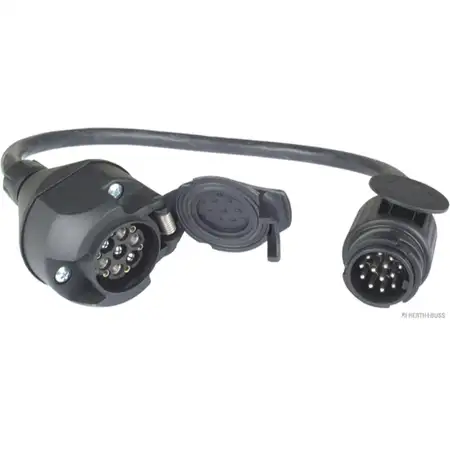 HERTH+BUSS Anh&auml;nger-Adapterkabel 13 auf WeSt PKW Adapter mit 50cm Verl&auml;ngerungskabel