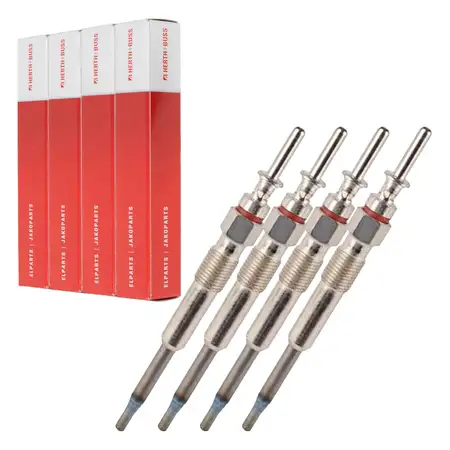 4x HERTH+BUSS ELPARTS Glow Plug for BMW E87, E46, E90, E91, E60, X3, E83, M47 (Part No. 12237786869)