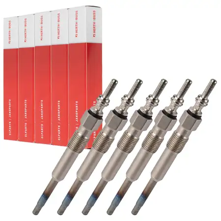 5x HERTH+BUSS ELPARTS Gl&uuml;hkerze f&uuml;r VW Multivan Transporter T5 Phaeton Touareg 7L 2.5 TDI