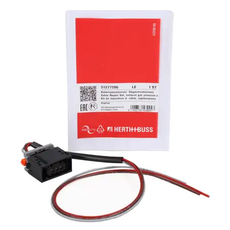 HERTH+BUSS Cable Repair Kit for Exhaust Pressure Sensor for MERCEDES W203, W204, W211, W212, W169, W176