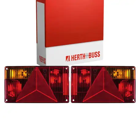 2x HERTH+BUSS Lichtscheibe Ersatzglas Heckleuchte f&uuml;r PKW Anh&auml;nger Trailer links + rechts