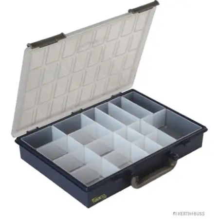 HERTH+BUSS ELPARTS 99994526 Sortimentskasten Kunststoff Schwarz 338x260x57mm 17 F&auml;cher